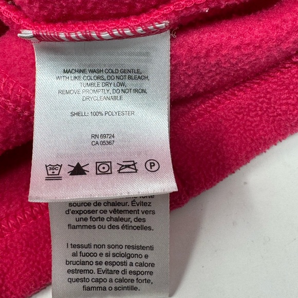 Columbia Girl’s Youth Pink Fleece Full Zip Jacket Sz Med (10/12) Q5 - Picture 5 of 5